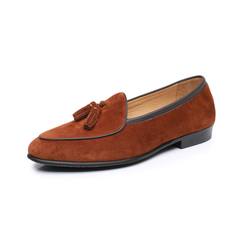 Anti-fur fringed loafers