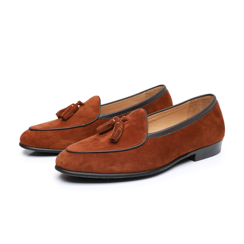 Anti-fur fringed loafers