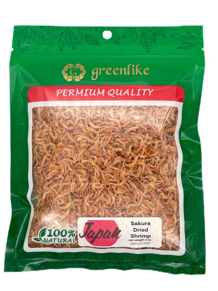 Authentic Japanese Sakura Shrimp (Sakura Ebi) - Premium Wild-Caught Dried Shrimp, 2oz Resealable Bag 日本樱花虾米