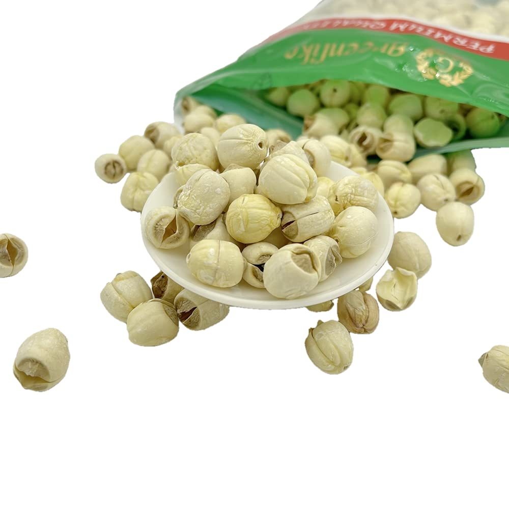 Dried White Lotus Seeds 12oz - Natural Calming Superfood for Sleep & Heart Health, Cooking Lotus Seeds [Greenlike]