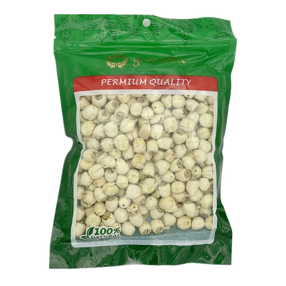 Dried White Lotus Seeds 12oz - Natural Calming Superfood for Sleep & Heart Health, Cooking Lotus Seeds [Greenlike]