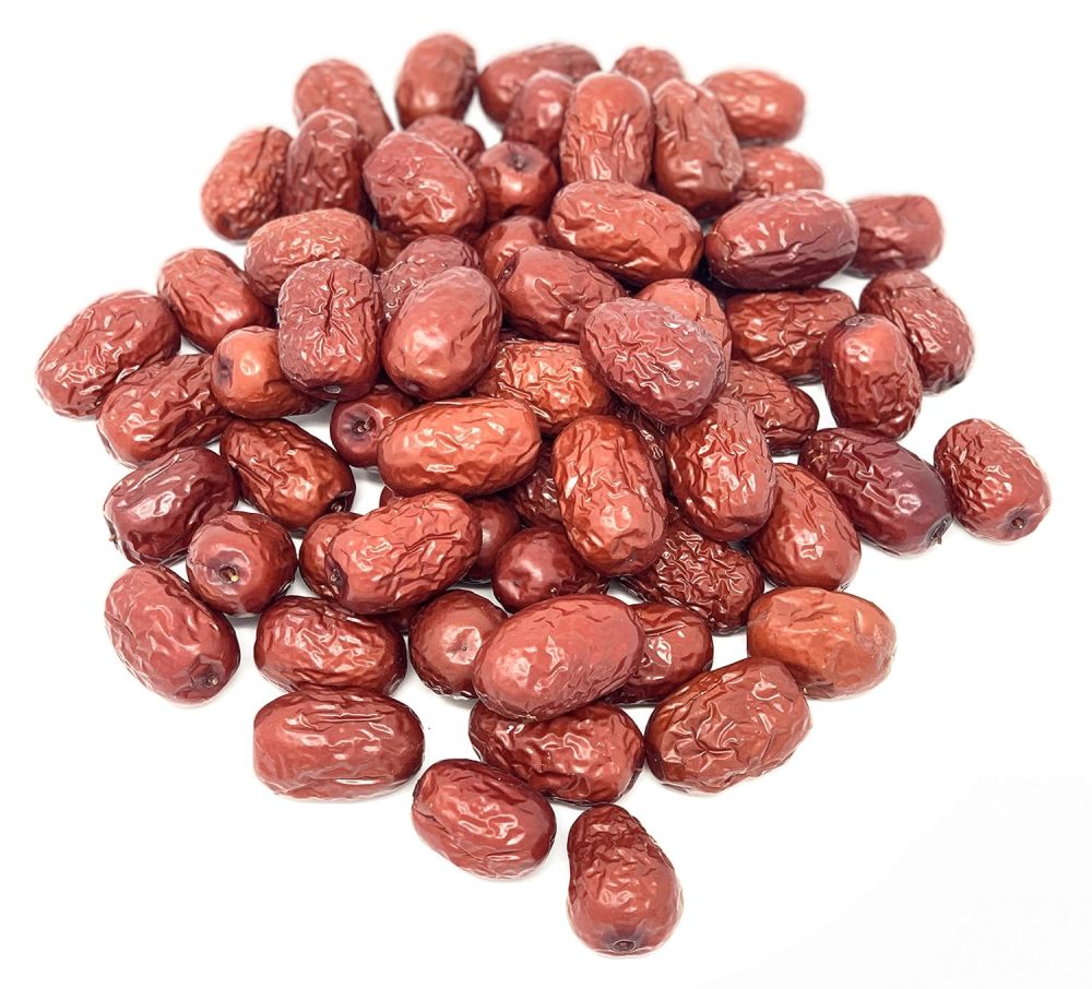 Natural Dried JUJUBE RED DATES 12OZ 新疆特级贡枣 红枣 Improve sleep, Health Snack, Dried Fruit, Sweet and Chewy