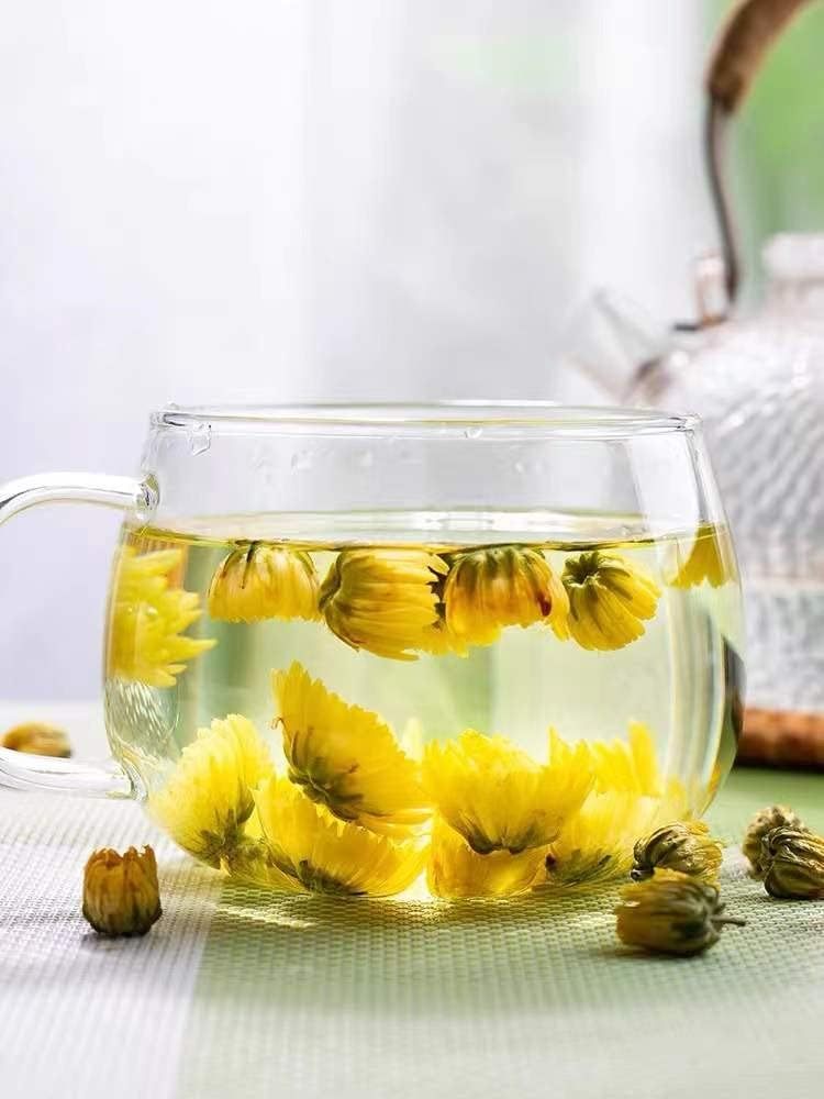 Premium Chrysanthemum Buds 8oz - Unbloomed Flower Buds for Gentle Herbal Tea, Resealable Pouch (Low-Caffeine Infusion) 胎菊王