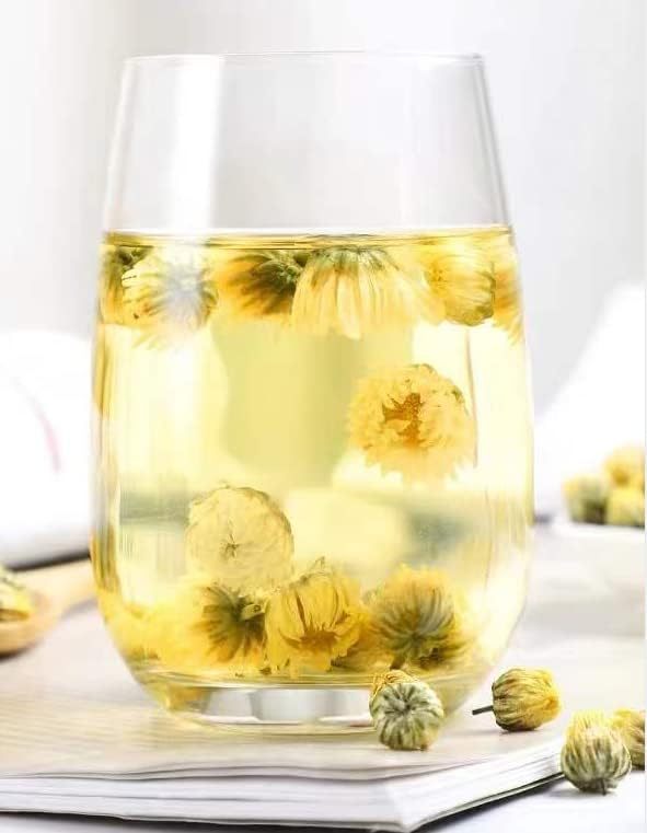 Premium Chrysanthemum Buds 8oz - Unbloomed Flower Buds for Gentle Herbal Tea, Resealable Pouch (Low-Caffeine Infusion) 胎菊王