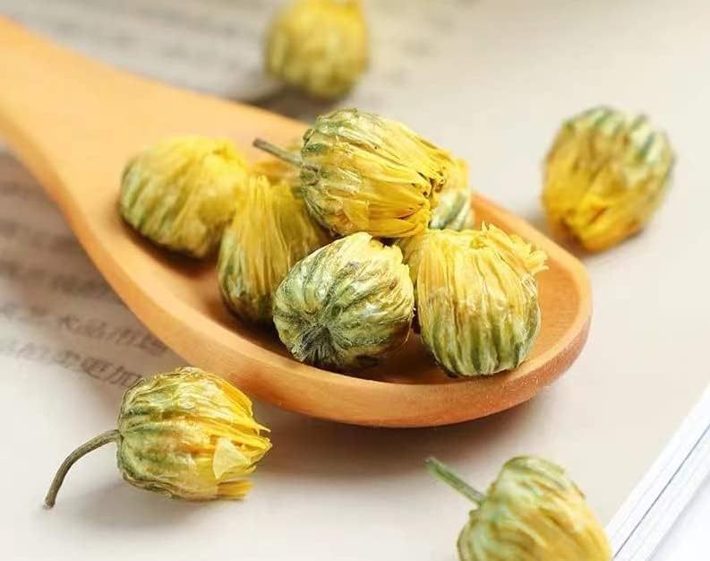 Premium Chrysanthemum Buds 8oz - Unbloomed Flower Buds for Gentle Herbal Tea, Resealable Pouch (Low-Caffeine Infusion) 胎菊王