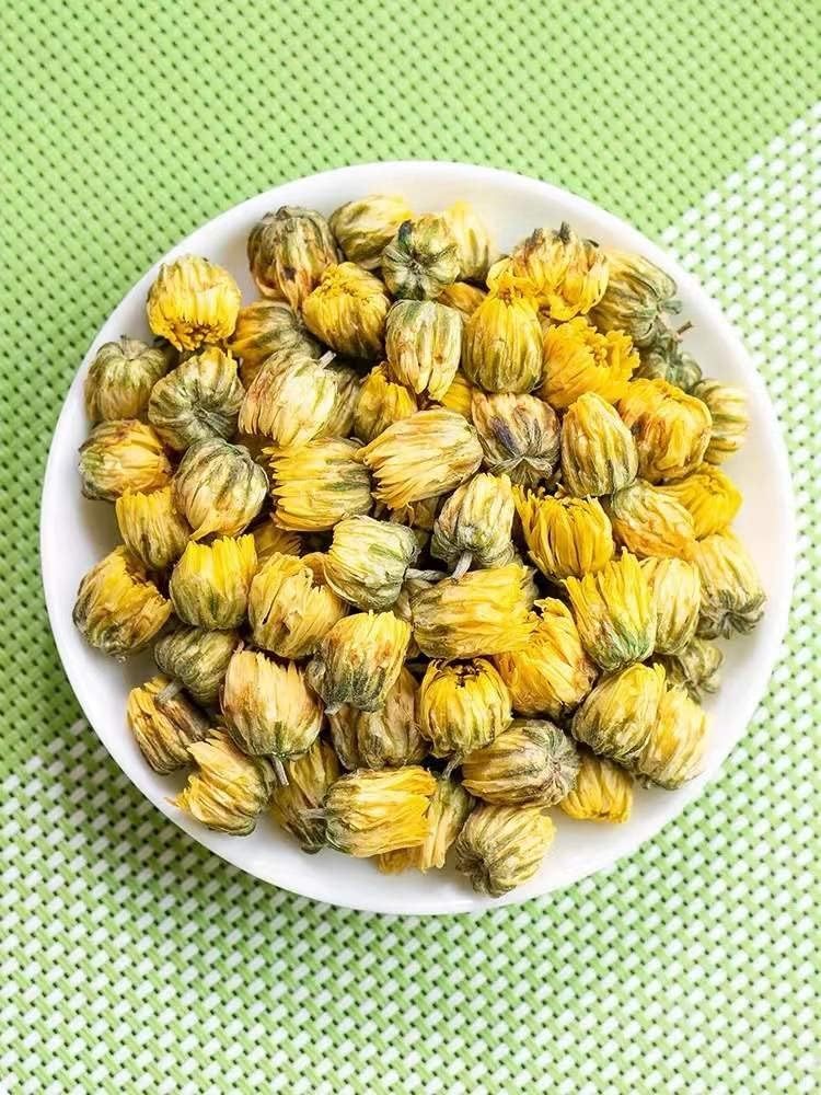 Premium Chrysanthemum Buds 8oz - Unbloomed Flower Buds for Gentle Herbal Tea, Resealable Pouch (Low-Caffeine Infusion) 胎菊王