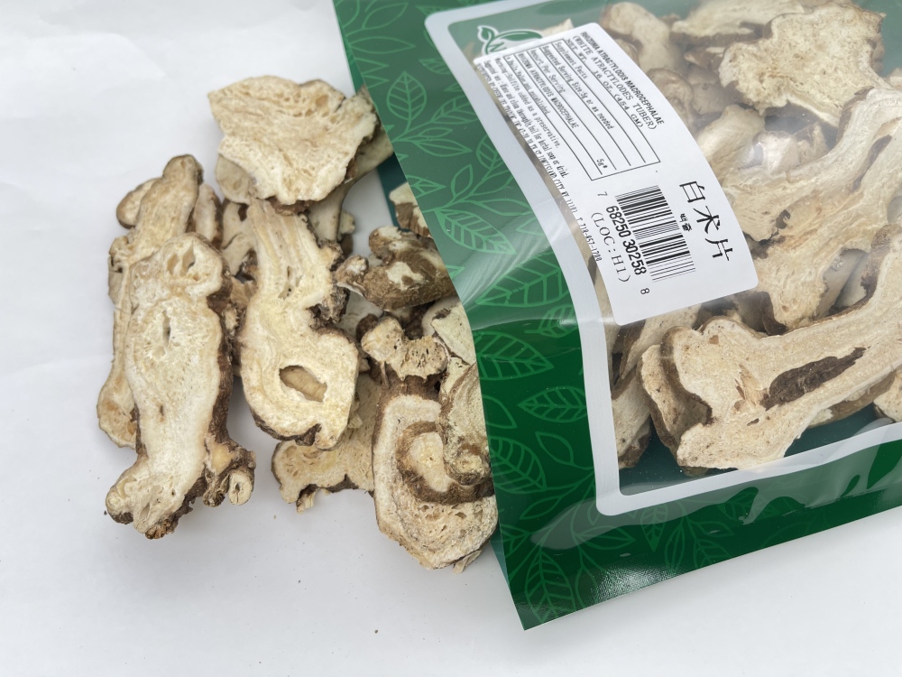 Atractylodes Bai Zhu 白术 - Premium Chinese Dried Herbs - Atractylodes Rhizome Tea - Cut Slices Bai Zhu - Natural Herbal Tea