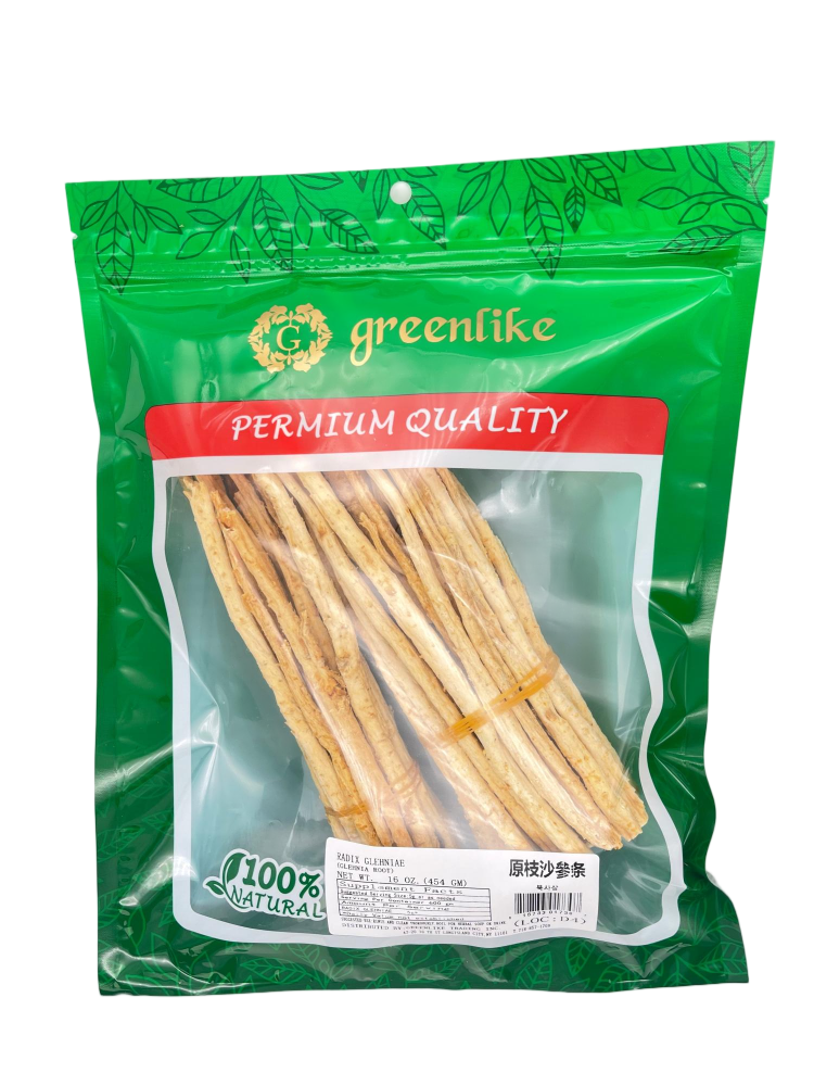 Dried Ladybell Root 16oz, Straight Root Adenophora, Traditional Chinese Soup Herb, No Additives, Resealable Pouch 原枝沙参条