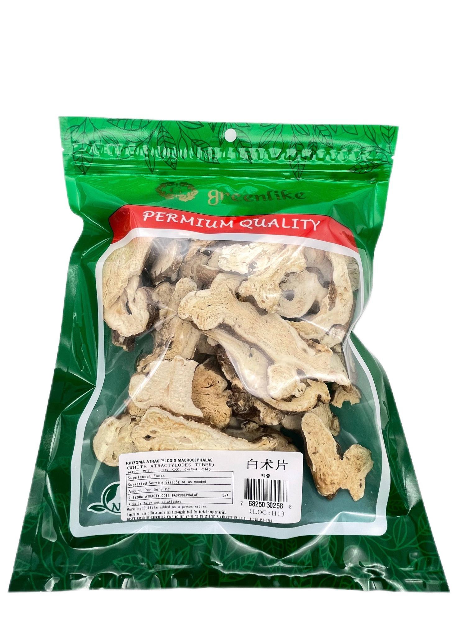 Atractylodes Bai Zhu 白术 - Premium Chinese Dried Herbs - Atractylodes Rhizome Tea - Cut Slices Bai Zhu - Natural Herbal Tea