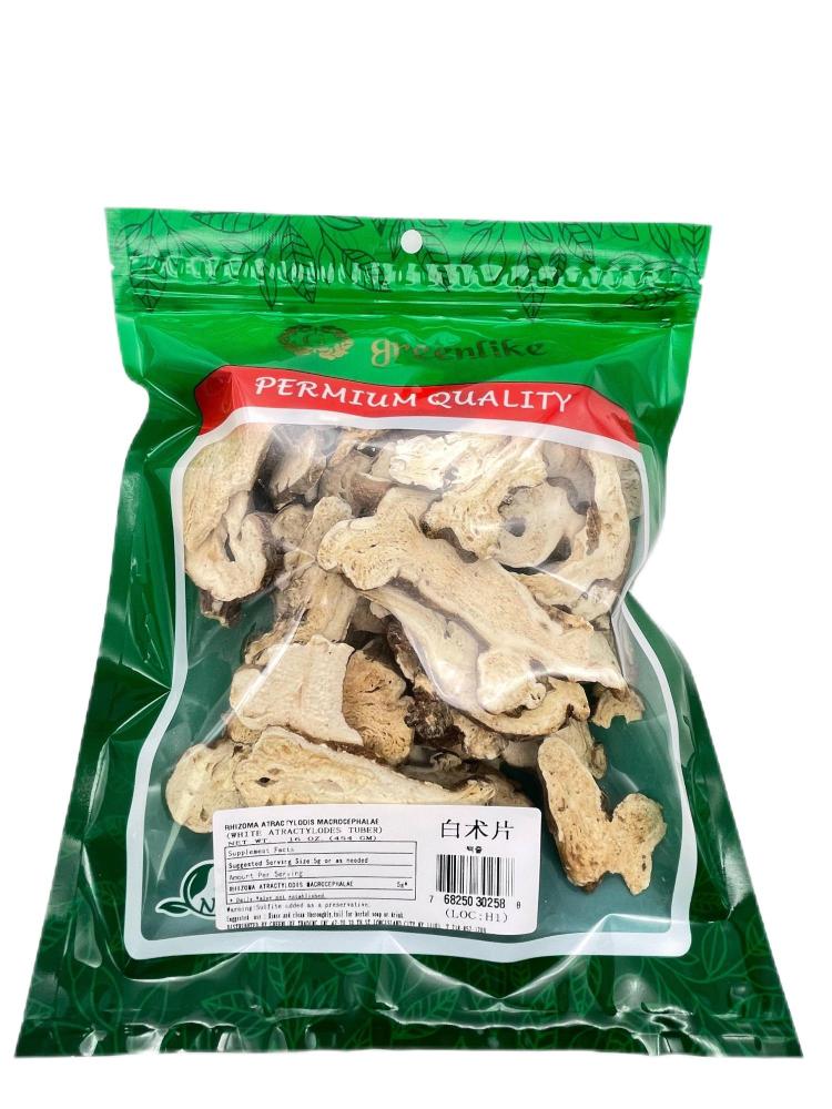 Atractylodes Bai Zhu 白术 - Premium Chinese Dried Herbs - Atractylodes Rhizome Tea - Cut Slices Bai Zhu - Natural Herbal Tea