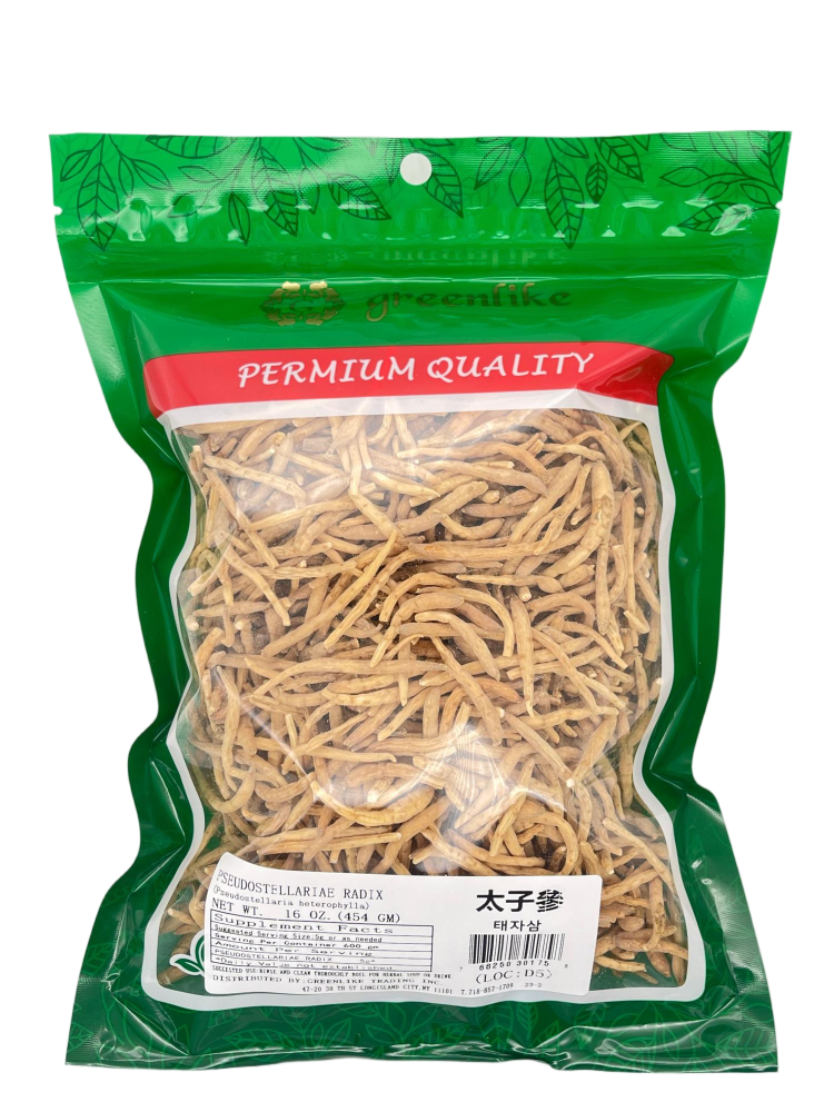 Premium Dried Pseudostellaria Root 8oz - 太子参, Mild Sweet Roots for Double-Boiled Soups & Congee, Resealable Bag (Sulphur-Free)