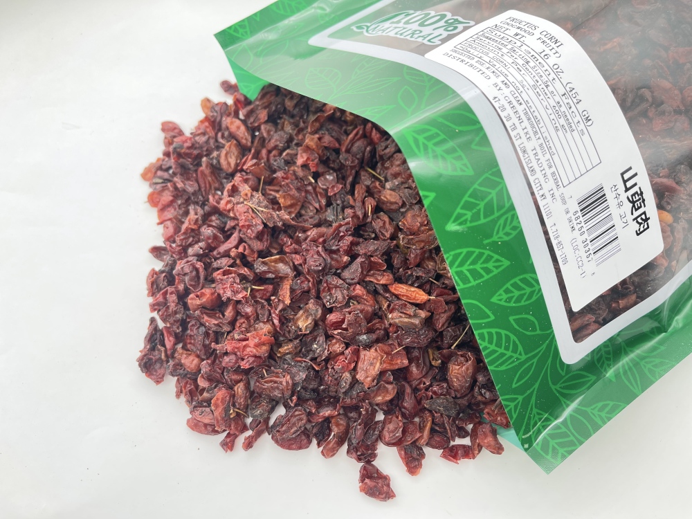 Premium Dried Asiatic Cornelian Cherry 8oz - 山萸肉, Pitted & Sun-Dried Fruit for Herbal Infusions & Desserts, 山茱萸, Resealable Bag (Tart-Sweet, Sulphur-Free)