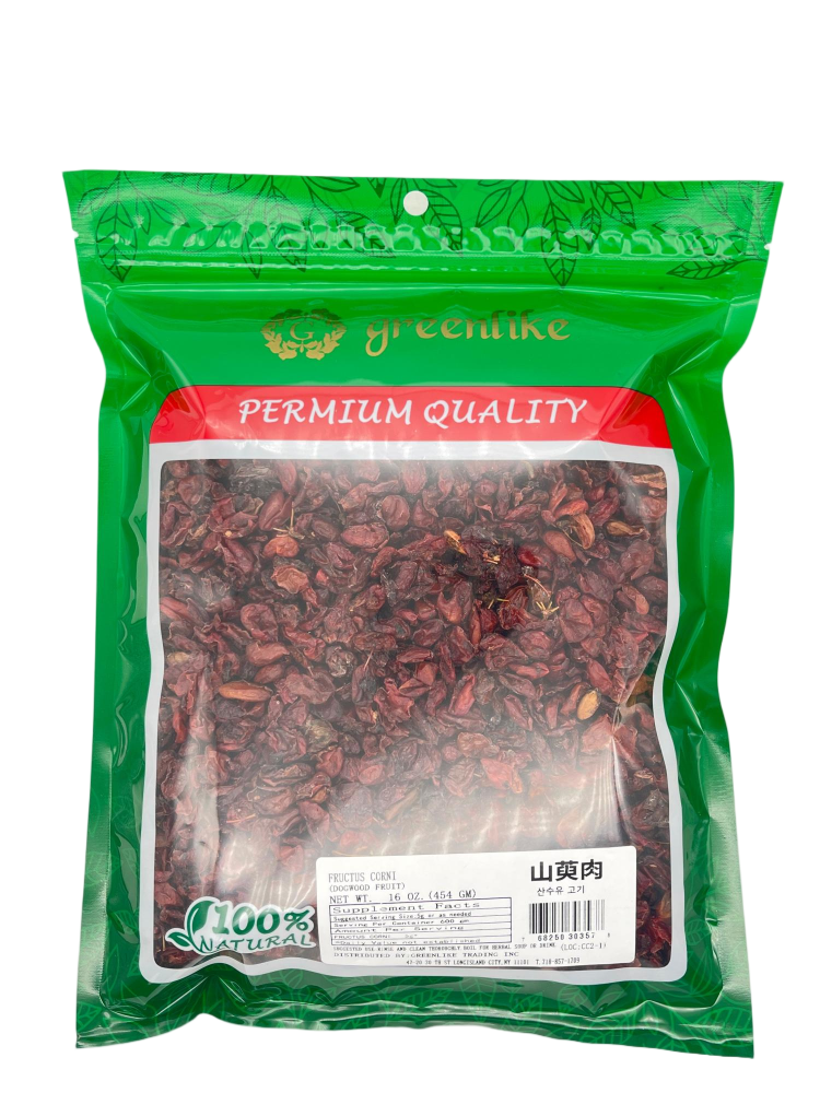 Premium Dried Asiatic Cornelian Cherry 8oz - 山萸肉, Pitted & Sun-Dried Fruit for Herbal Infusions & Desserts, 山茱萸, Resealable Bag (Tart-Sweet, Sulphur-Free)