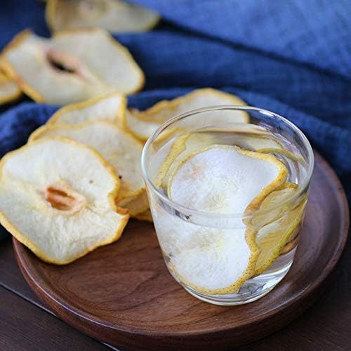 Premium Dried Snow Pears Slices 8oz - Crisp-Tender Fruit for Tea, Baking & Snacking, 雪梨干, Resealable Bag (Unsweetened, Sulphur-Free)