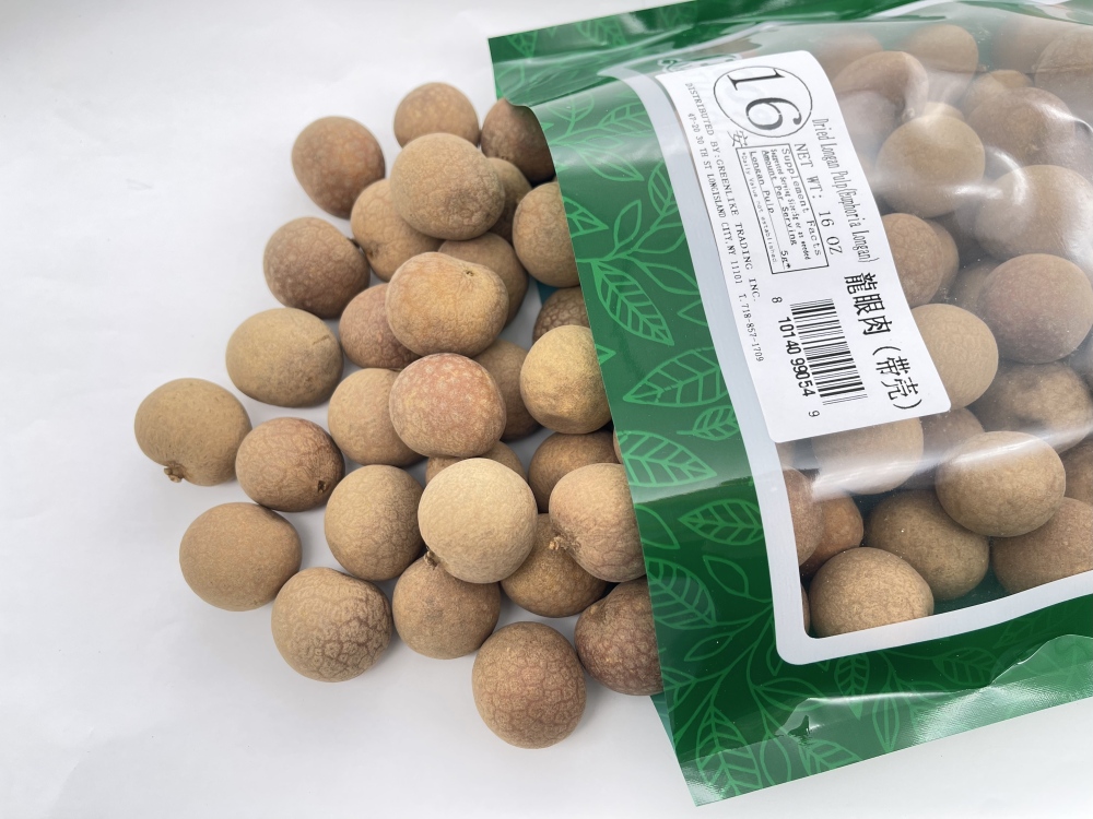 Premium Dried Longan with Shell 16oz - Whole Unshelled Fruit for Tea & Desserts, 带壳龙眼肉, Resealable Bag (Sun-Dried, Sweet Amber Flesh, Shell for Infusion)