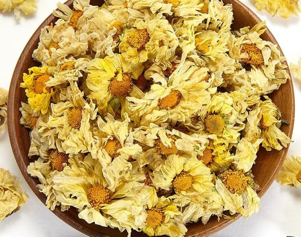 Premium Hangzhou Chrysanthemum Flowers - Whole Bloom Tea Grade for Infusions & Culinary Art, 杭菊花, Resealable Bag (Steam-Fixed, Sulphur-Free, Floral Aroma)