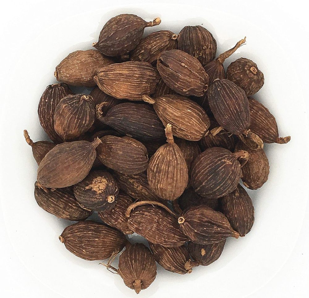 Premium Whole Black Cardamom Pods 8oz - 草果, Smoky Aromatic Tsao Ko for Pho Broth & Sichuan Cuisine, Resealable Bag (Sulphur-Free, Intact Capsules)