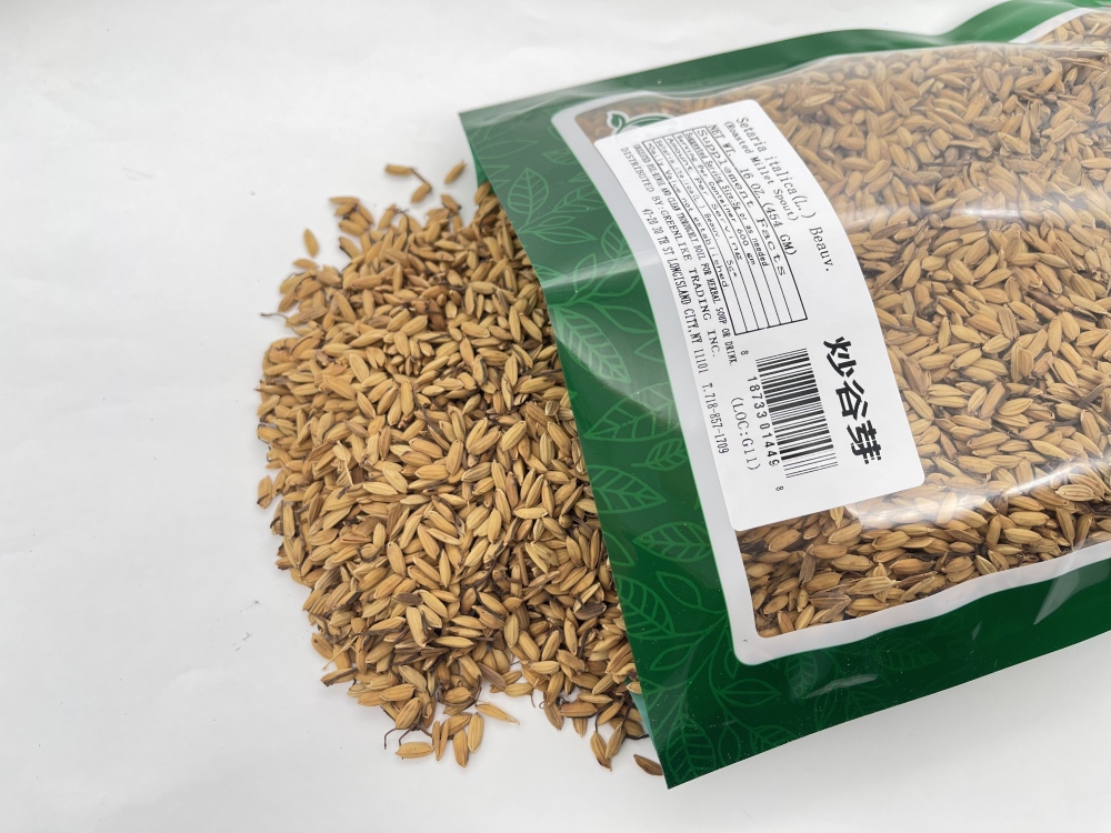 Premium Roasted Millet Sprouts 8oz - 炒谷芽, Toasted Grain Buds for Herbal Tea & Congee, Resealable Bag (Nutty Aroma, Sulphur-Free)