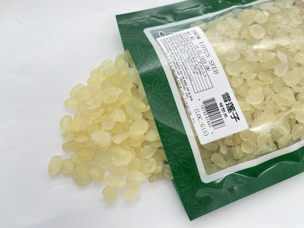 Premium Dried Lotus Seeds 8oz - Jelly-Textured Chi Li Zi for Desserts & Vegan Broths, 皂角米, 雪莲子, Resealable Bag (Sulphur-Free, Rapid-Soaking)