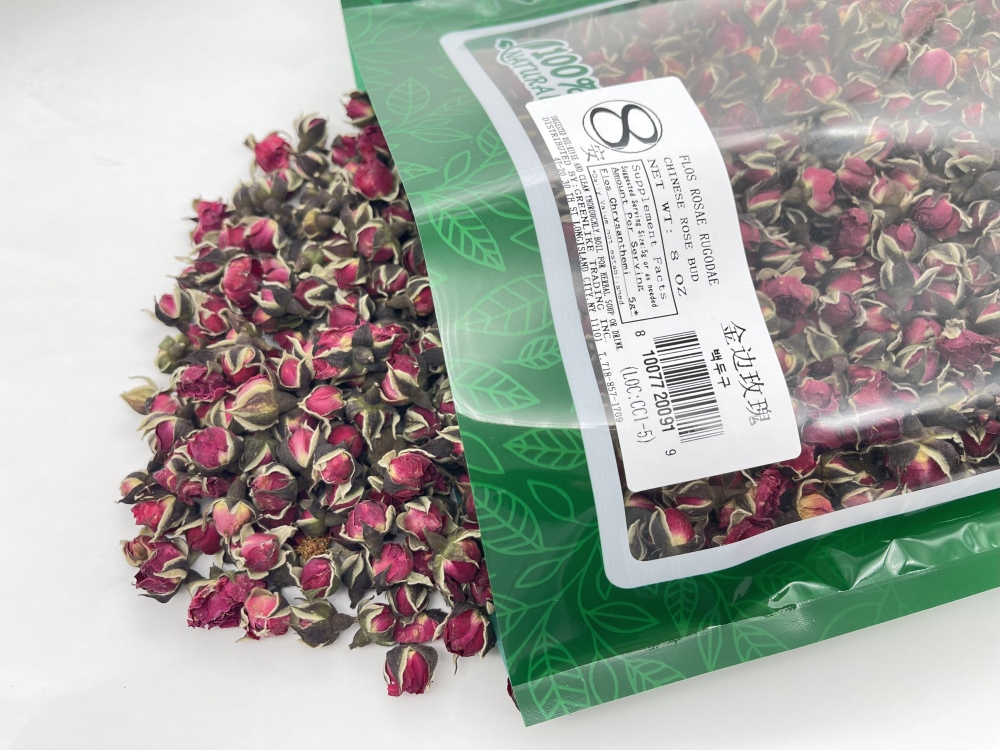 Premium Dried Golden-Edged Roses - 金边玫瑰, Whole Petals for Tea, Baking & Culinary Art, Resealable Bag (Sulphur-Free)