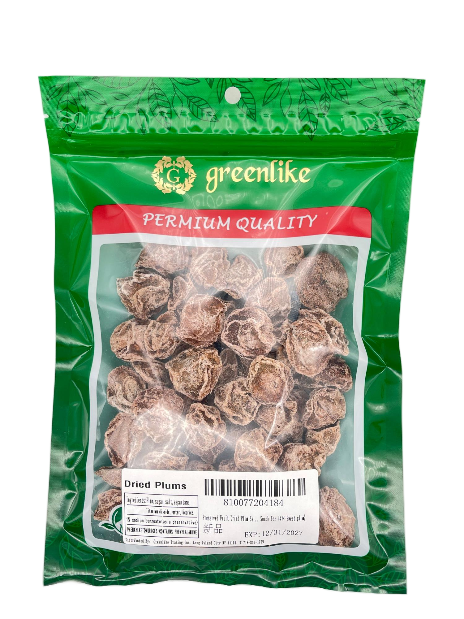 Preserved Fruit - Dried Plum - Salty Sweet and Sour Plum - (Seedless) plum 话梅(肉) 6 oz