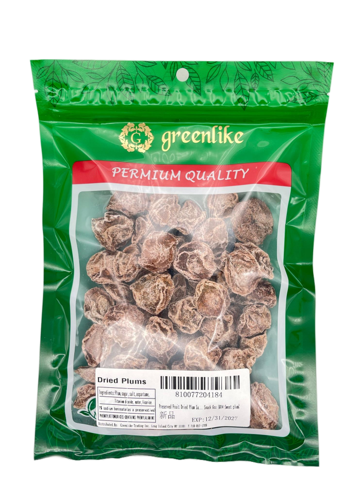 Preserved Fruit - Dried Plum - Salty Sweet and Sour Plum - (Seedless) plum 话梅(肉) 6 oz
