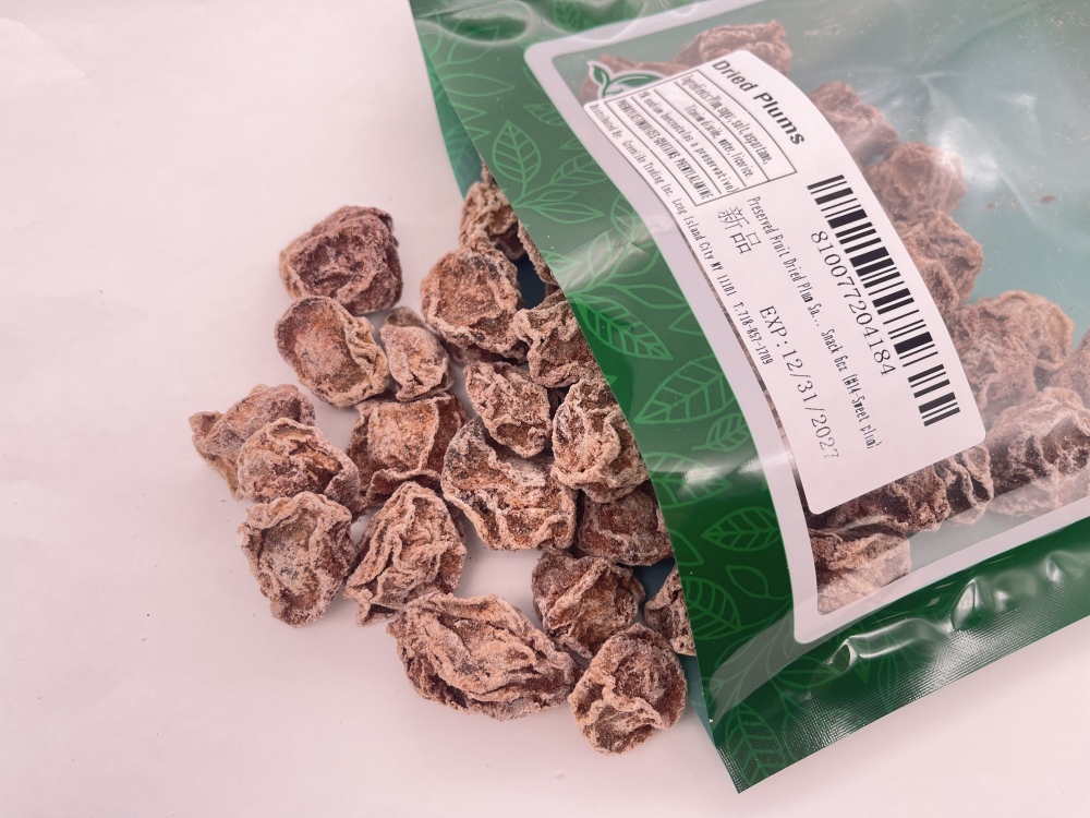 Preserved Fruit - Dried Plum - Salty Sweet and Sour Plum - (Seedless) plum 话梅(肉) 6 oz