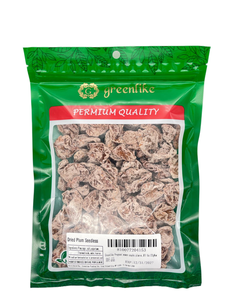 Preserved Fruit - Dried Plum - Salty Sweet and Sour Plum - (Seedless) plum 话梅(肉) 6 oz