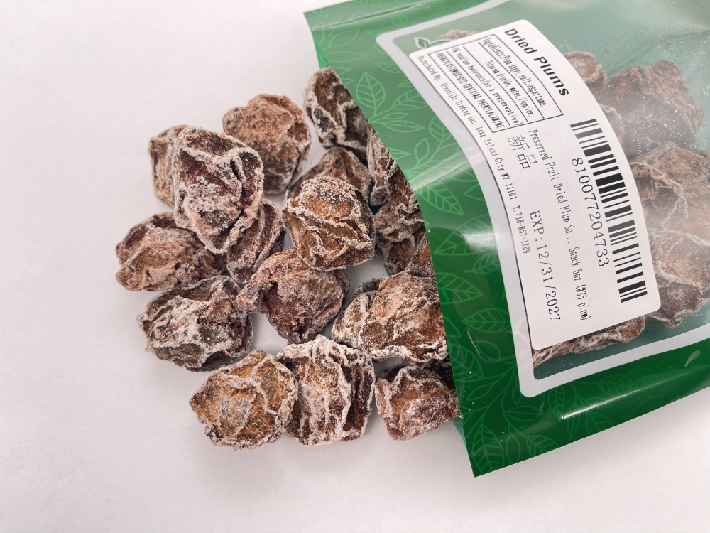 Preserved Fruit - Dried Plum - Salty Sweet and Sour Plum - (Seedless) plum 话梅(肉) 6 oz