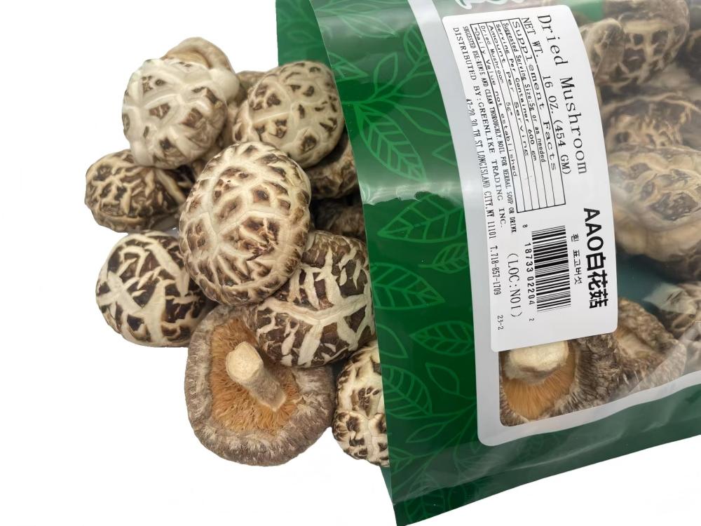 Premium Dried White Flower Mushrooms 白花菇 - Thick Whole Caps, 85% Cracked Blooms | All-Natural Umami for Soups, Stews & Hot Pot | Resealable Moisture-Proof Bag |  No Debris