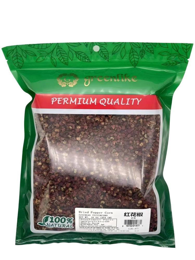 Dried Pepper Corn, Sichuan Peppercorn - 红花椒, Resealable Bag | Culinary-Grade Peppercorn Cooking & Baking | All-Natural Sun-Dried | No Additives | Rich Flavor & Aroma