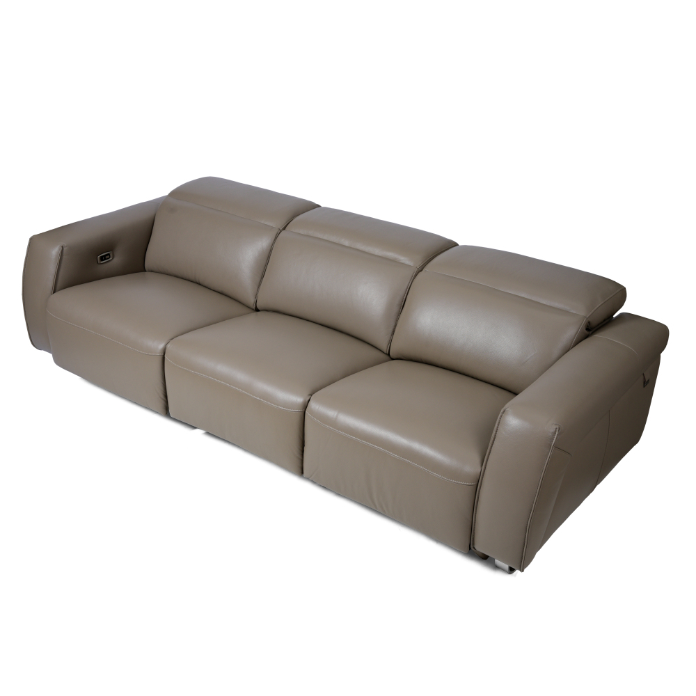 Freya 四座全真皮電動功能梳化