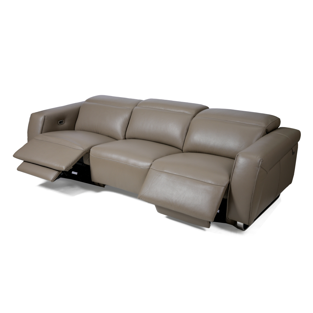 Freya 四座全真皮電動功能梳化