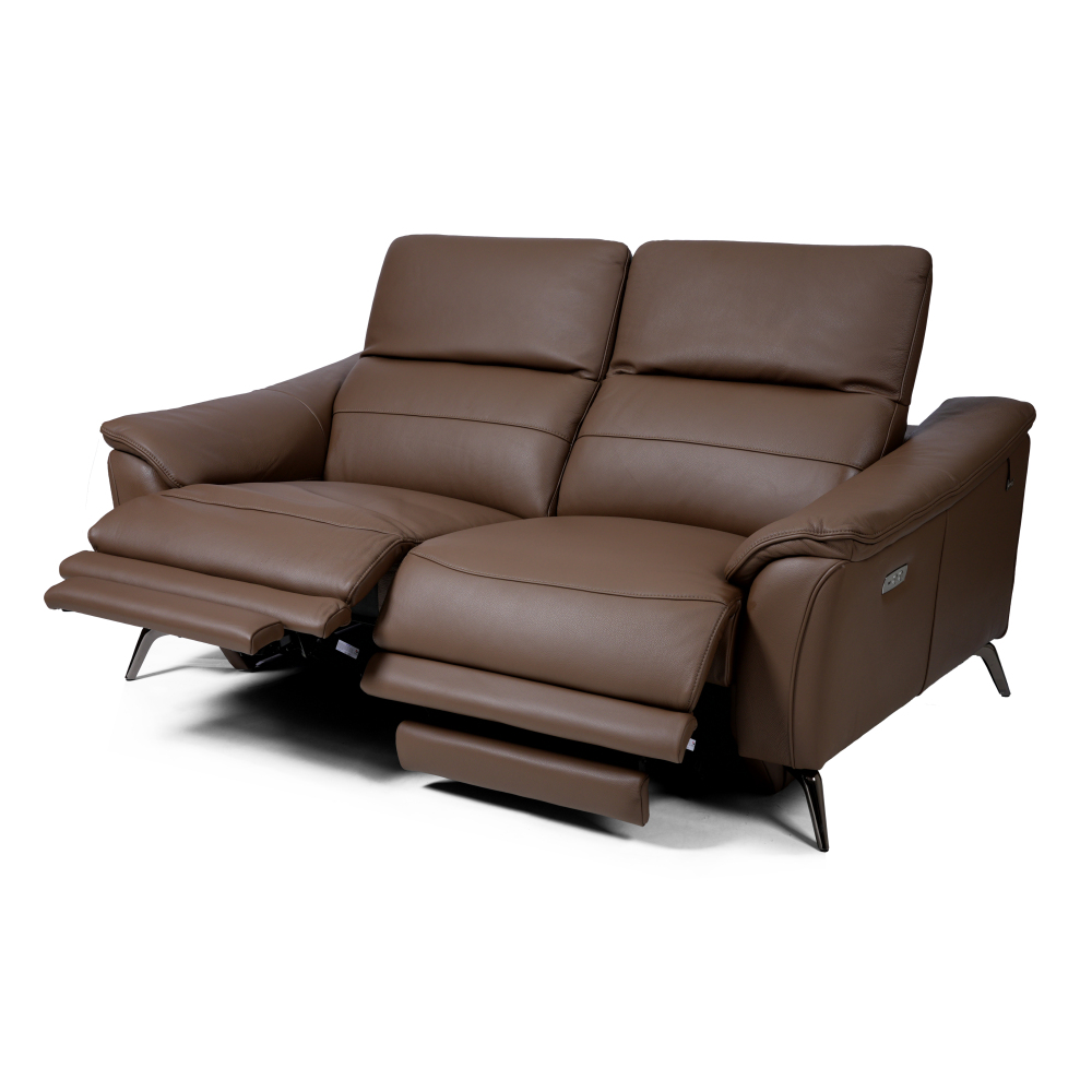 Finn 三座全真皮電動功能梳化