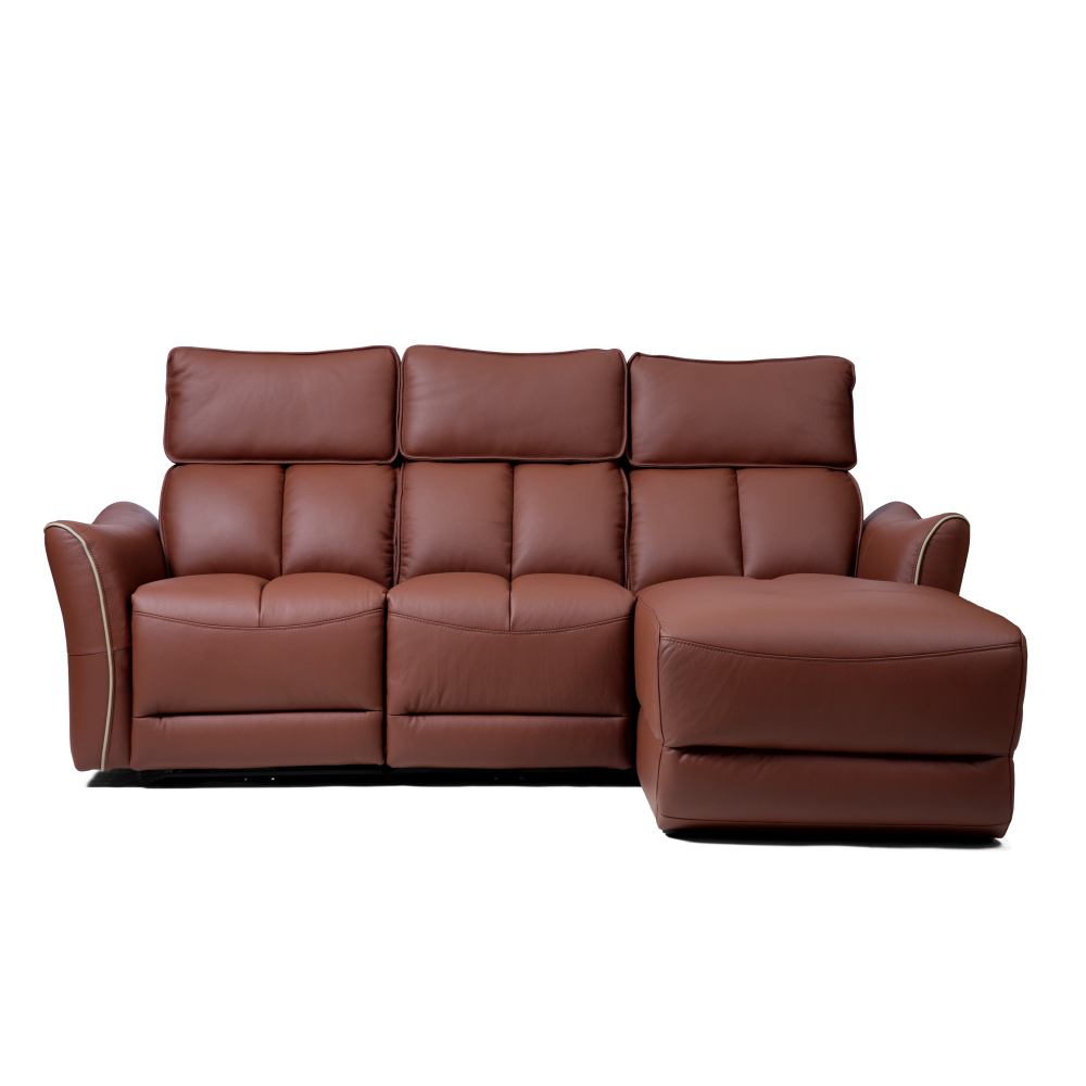 Faery 三座全真皮左貴妃梳化