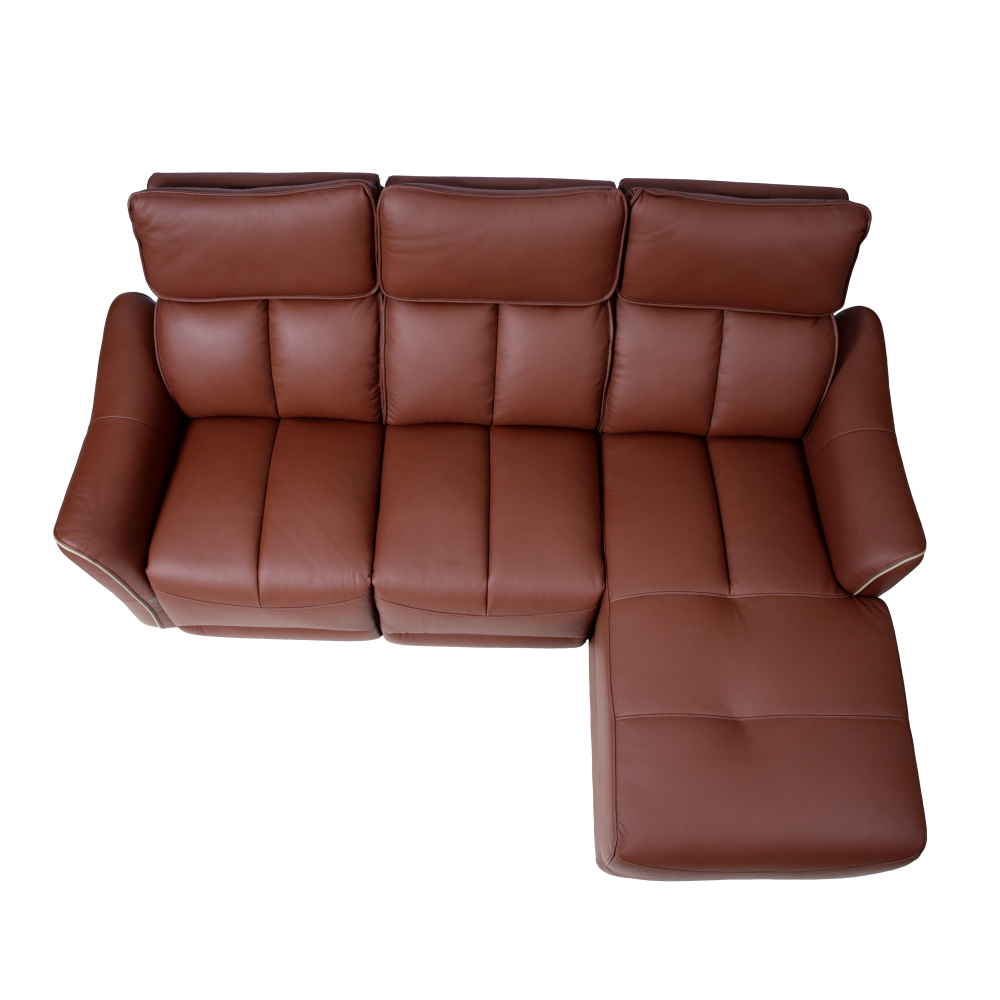 Faery 三座全真皮左貴妃梳化