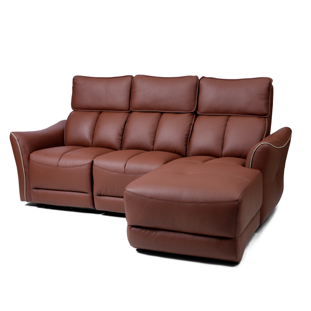 Faery 三座全真皮左貴妃梳化