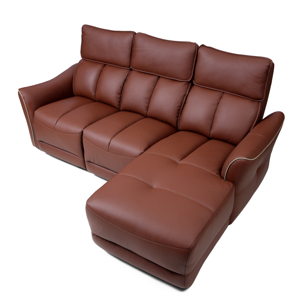 Faery 三座全真皮左貴妃梳化