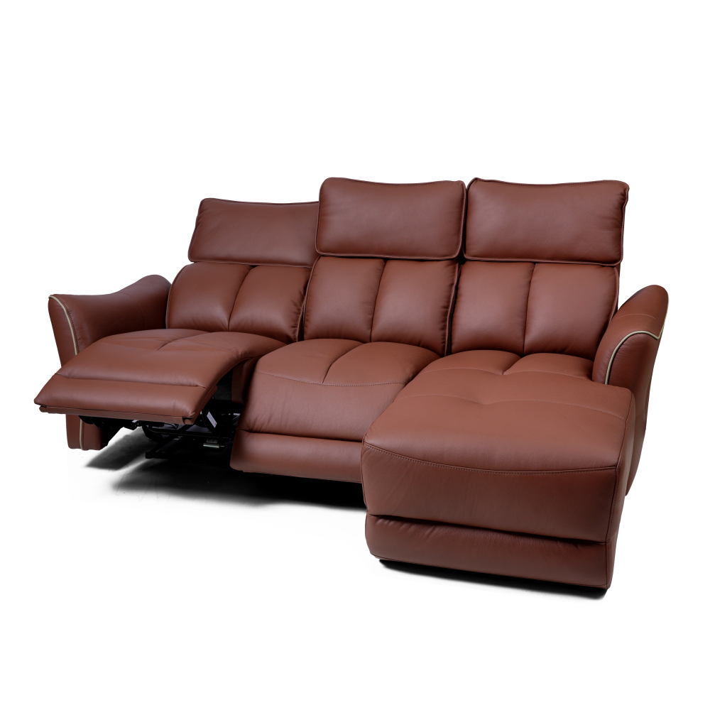 Faery 三座全真皮左貴妃梳化