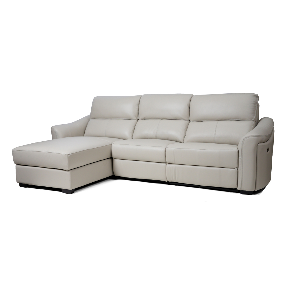 TONY 四座全真皮左貴妃電動功能梳化