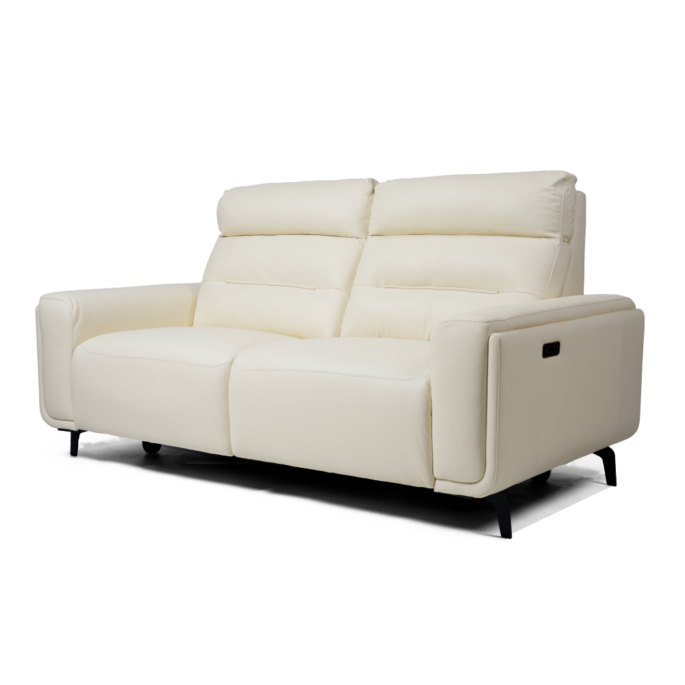 Yadira 三座全真皮電動功能梳化