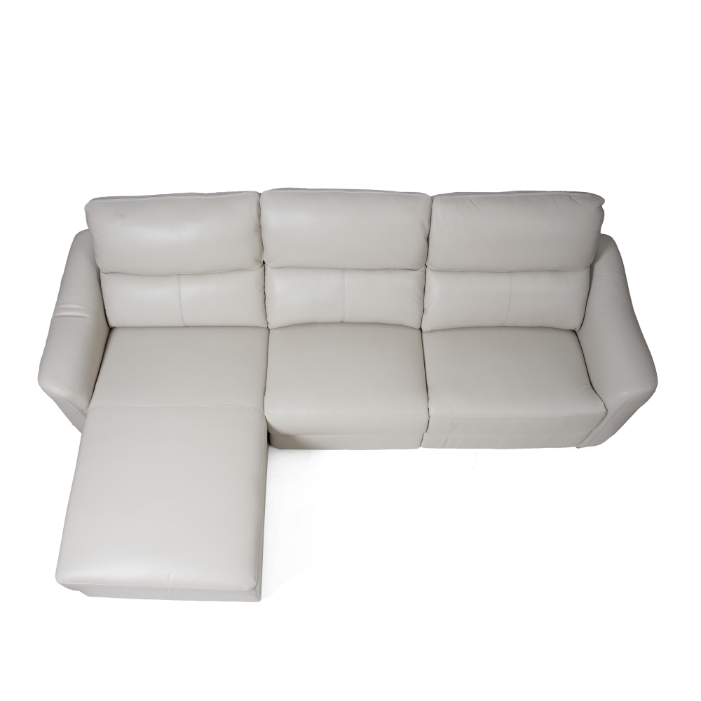 TONY 四座全真皮左貴妃電動功能梳化