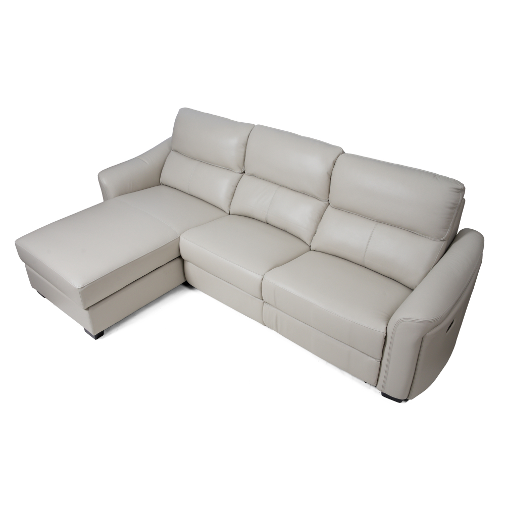 TONY 四座全真皮左貴妃電動功能梳化