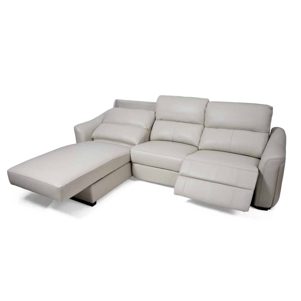 TONY 四座全真皮左貴妃電動功能梳化