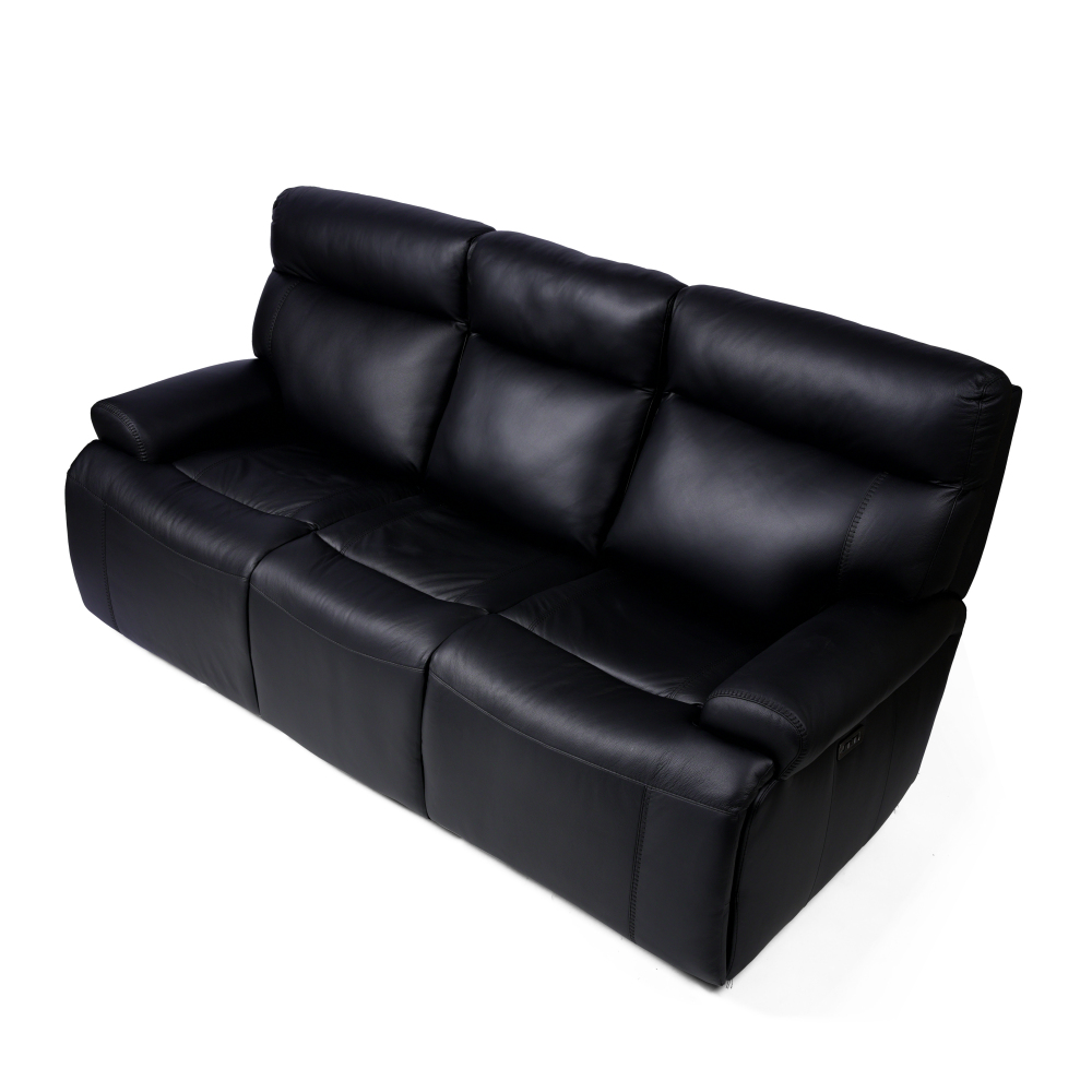 Yanina 三座全真皮電動功能梳化