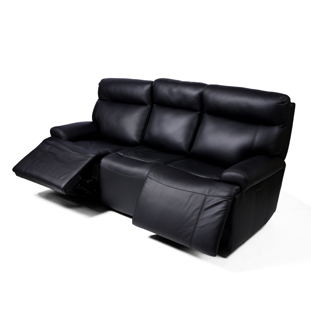 Yanina 三座全真皮電動功能梳化