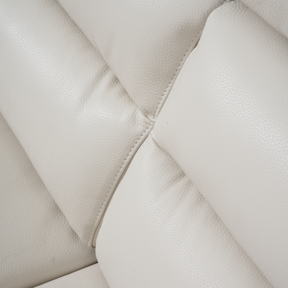 ZITA 四座全真皮右貴妃電動功能梳化