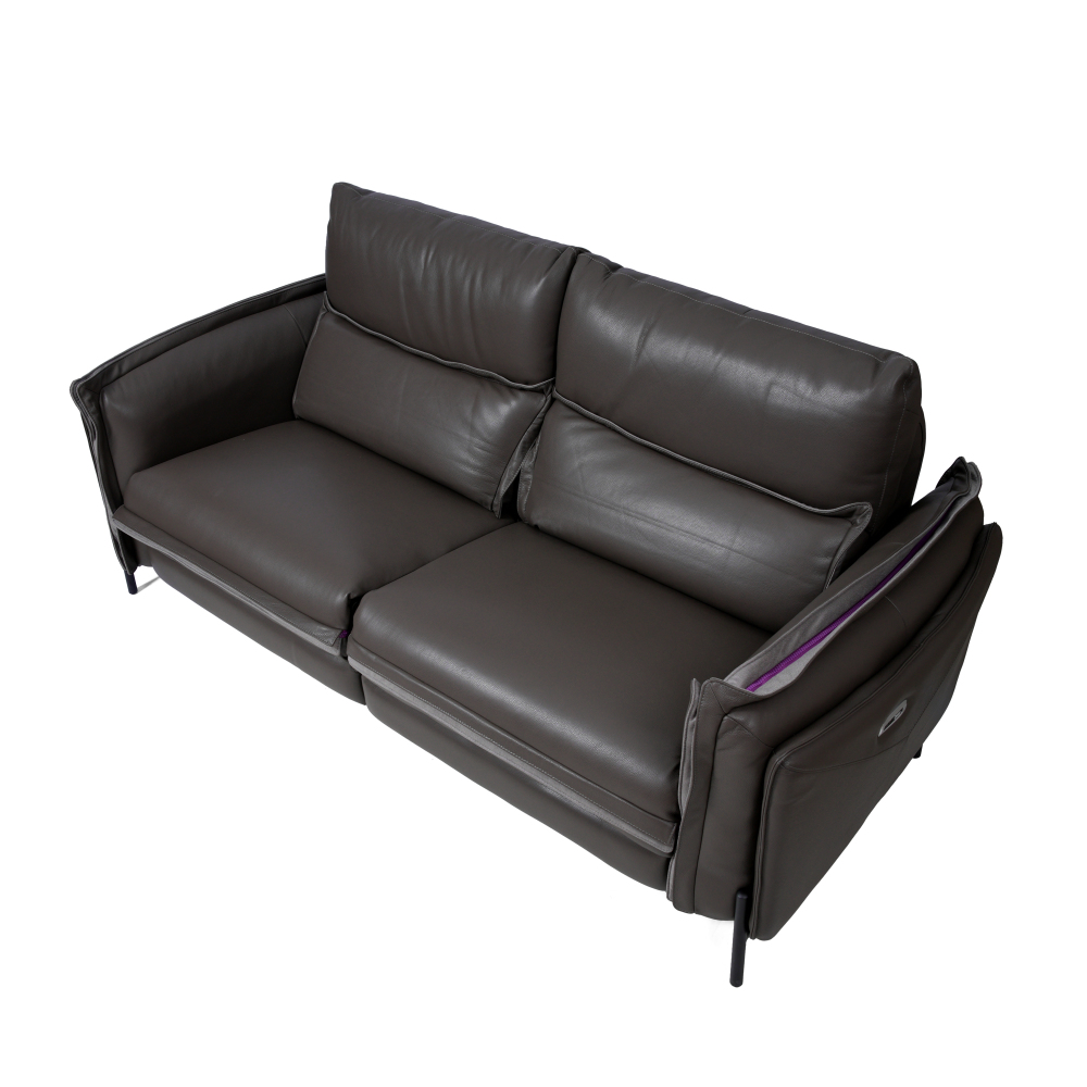 ZELDA 三座全真皮電動功能梳化