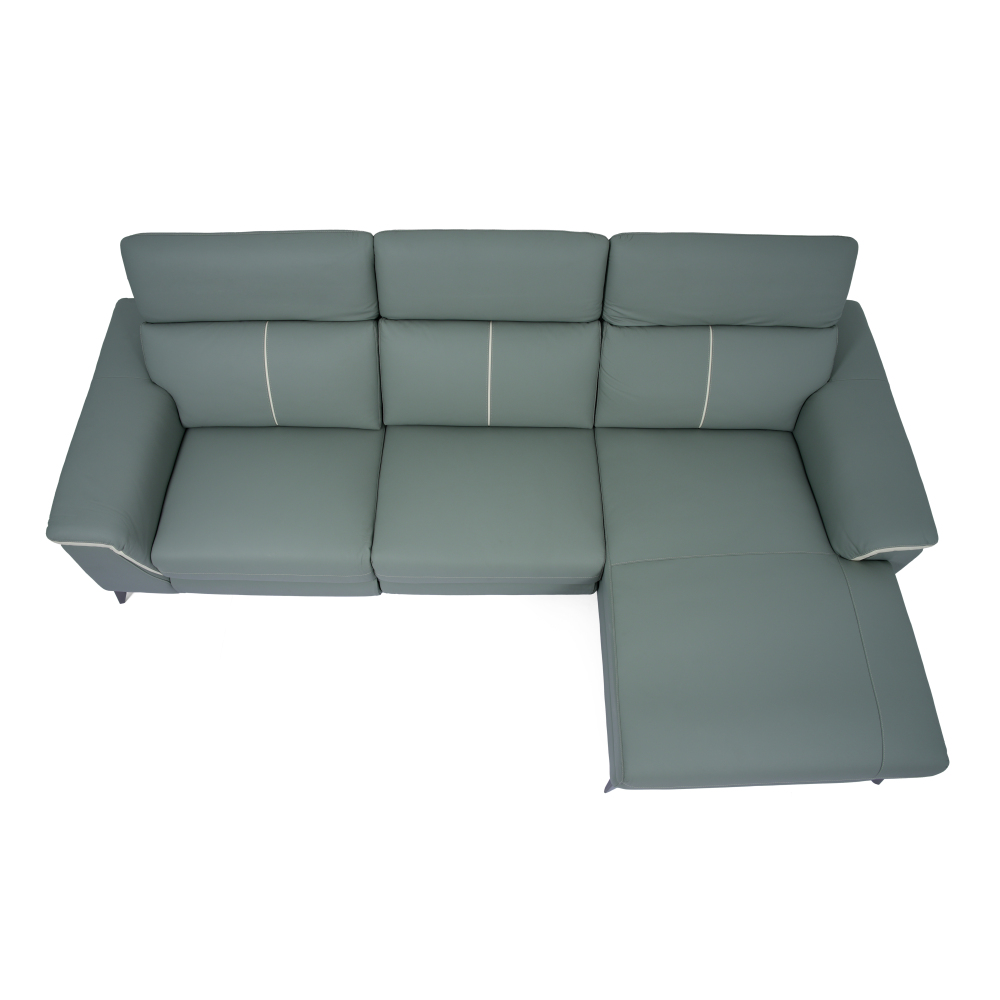 Piper 四座全真皮左貴妃電動功能梳化