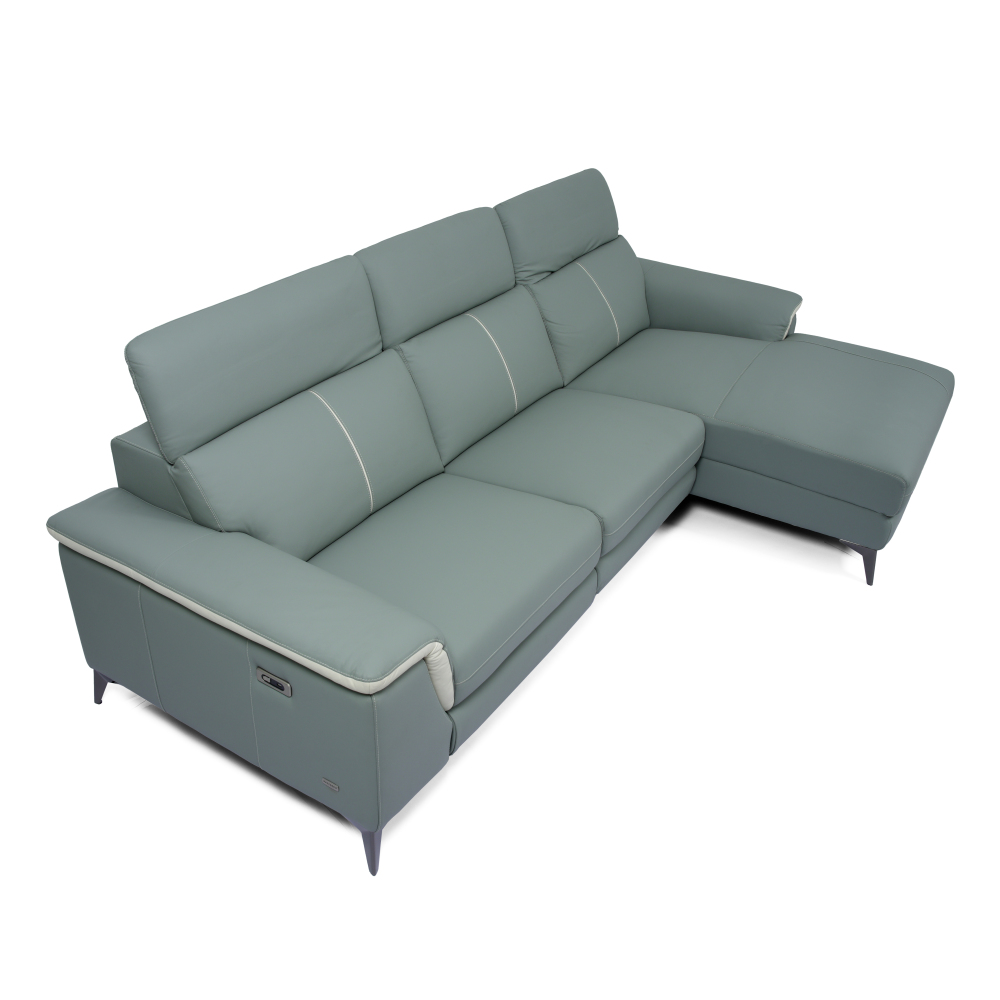 Piper 四座全真皮左貴妃電動功能梳化